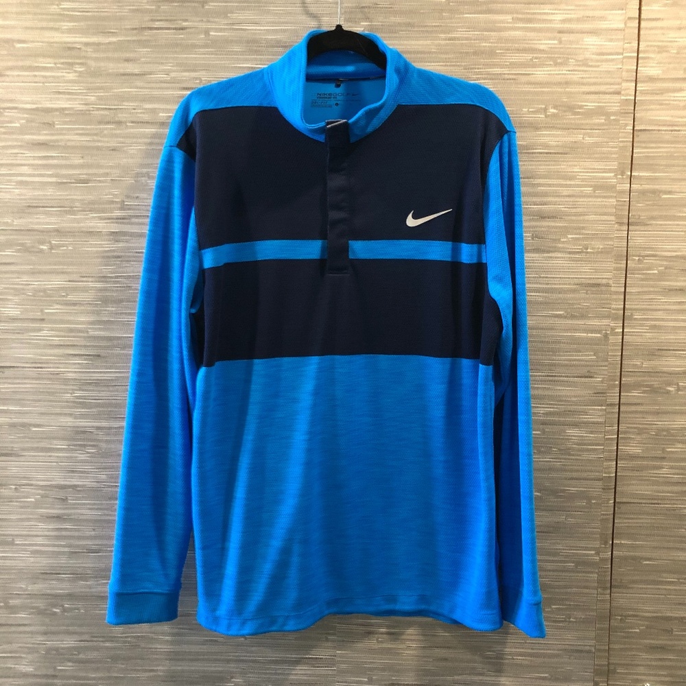 Nike Navy & Blue Long Sleeve Pullover Sz L  NWOT